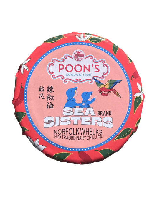 Sea Sisters Cannery x Poon's London - Norfolk Whelks in Extraordinary Chilli Oil