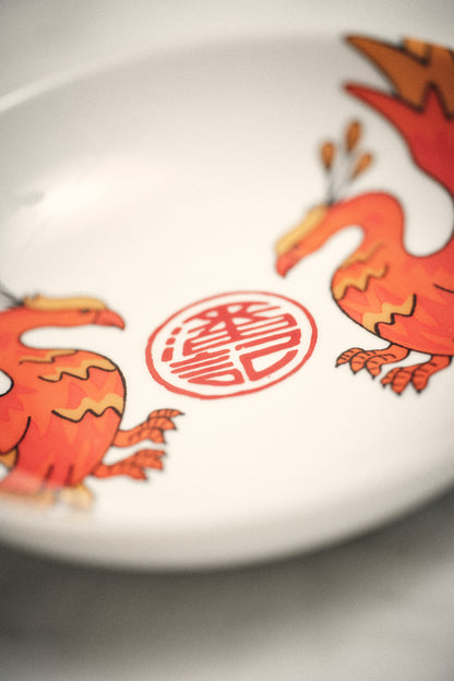 Porcelain Dipping Dish - Phoenix Design
